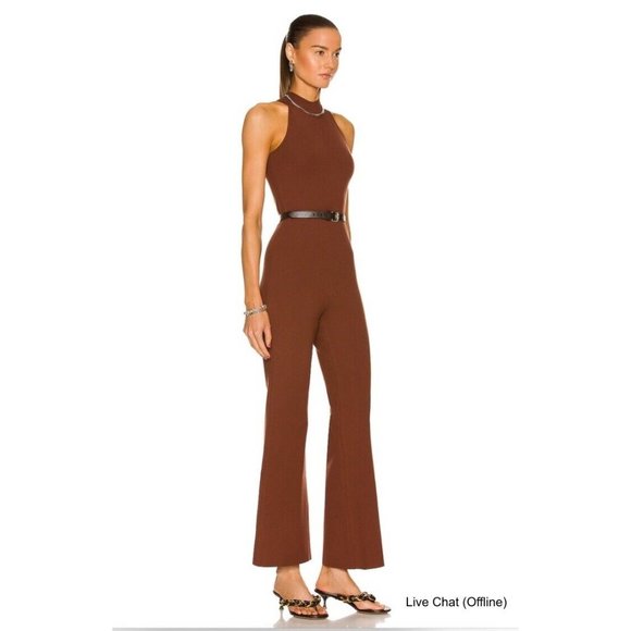 Zeynep Arcay Seventies Knit Belted Jumpsuit Brown - Picture 2 of 3